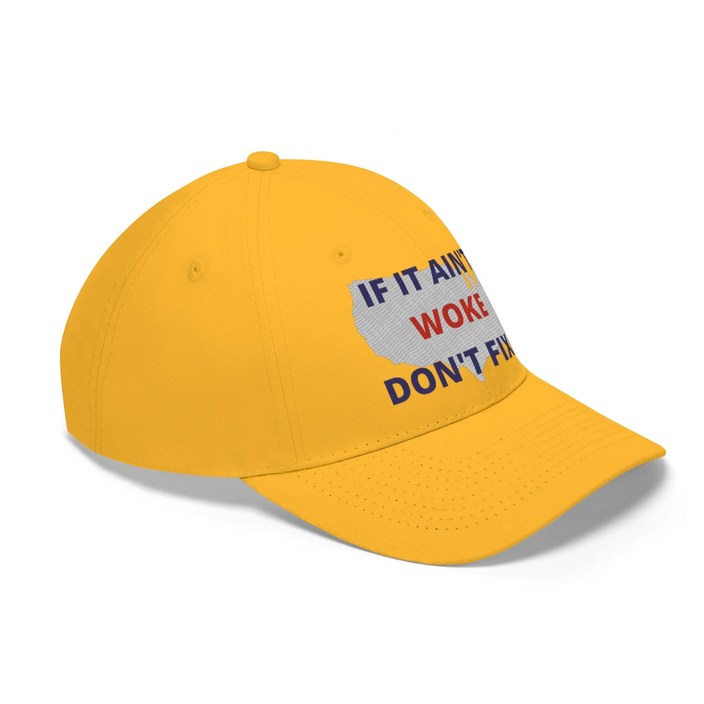 IF IT AIN'T WOKE DON'T FIX IT Hat - Ball Cap (Blue/Red)