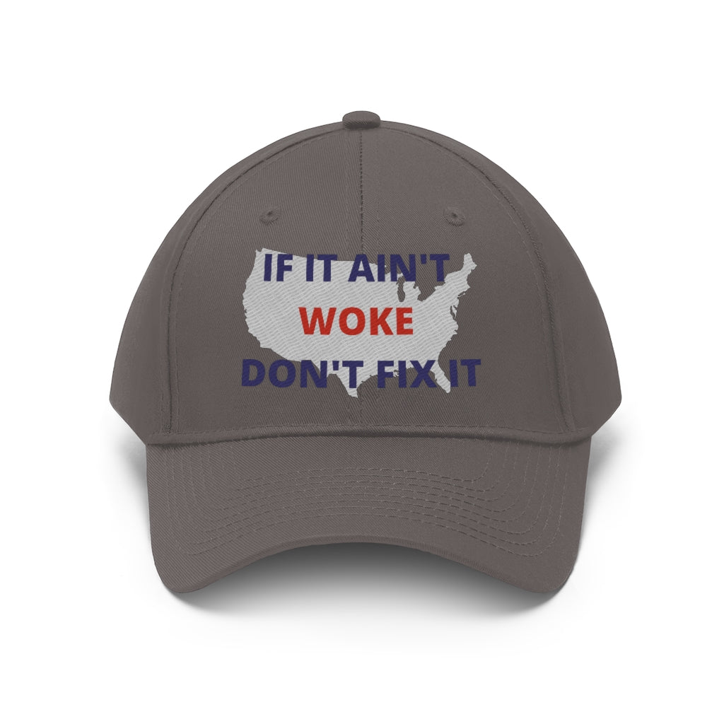 IF IT AIN'T WOKE DON'T FIX IT Hat - Ball Cap (Blue/Red)