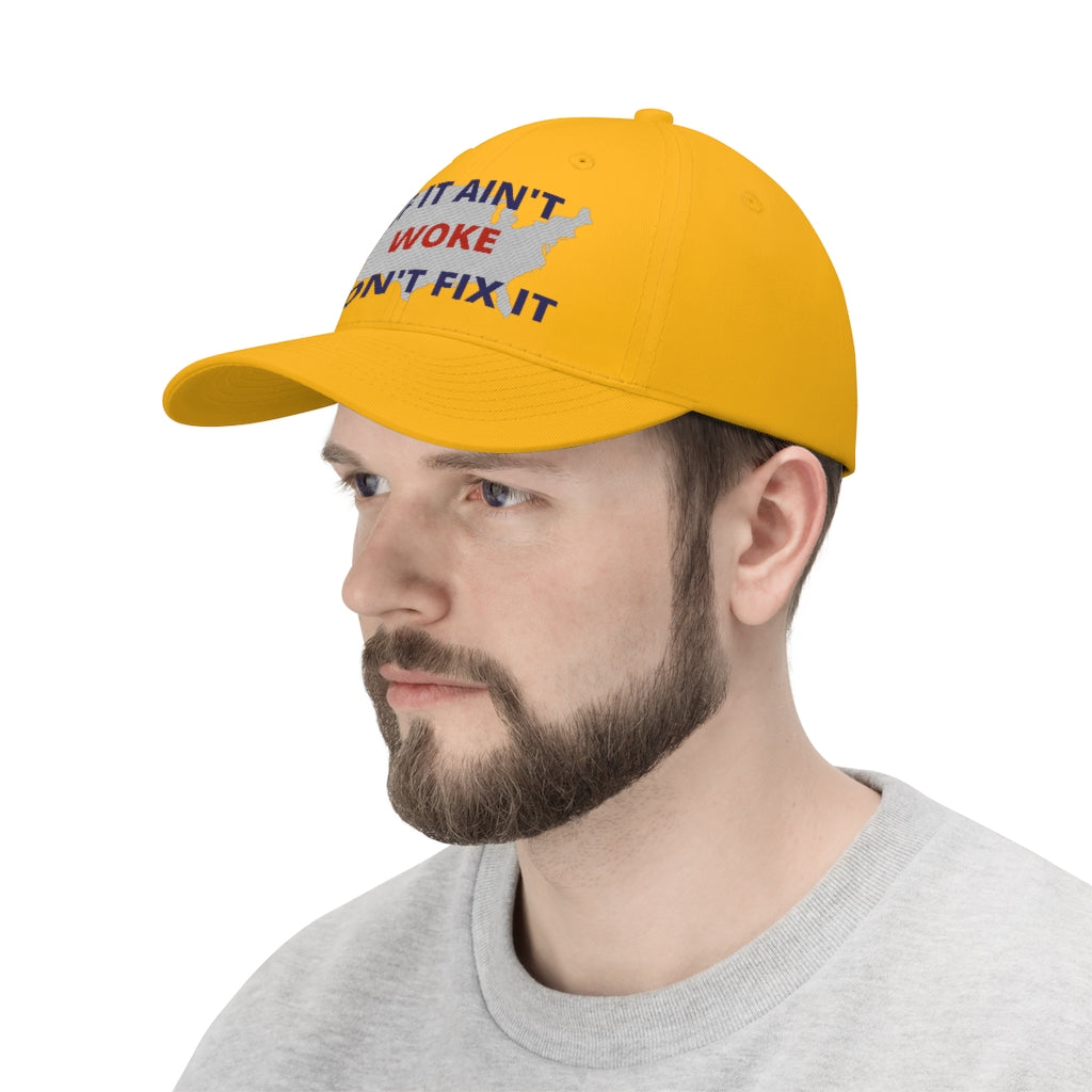 IF IT AIN'T WOKE DON'T FIX IT Hat - Ball Cap (Blue/Red)