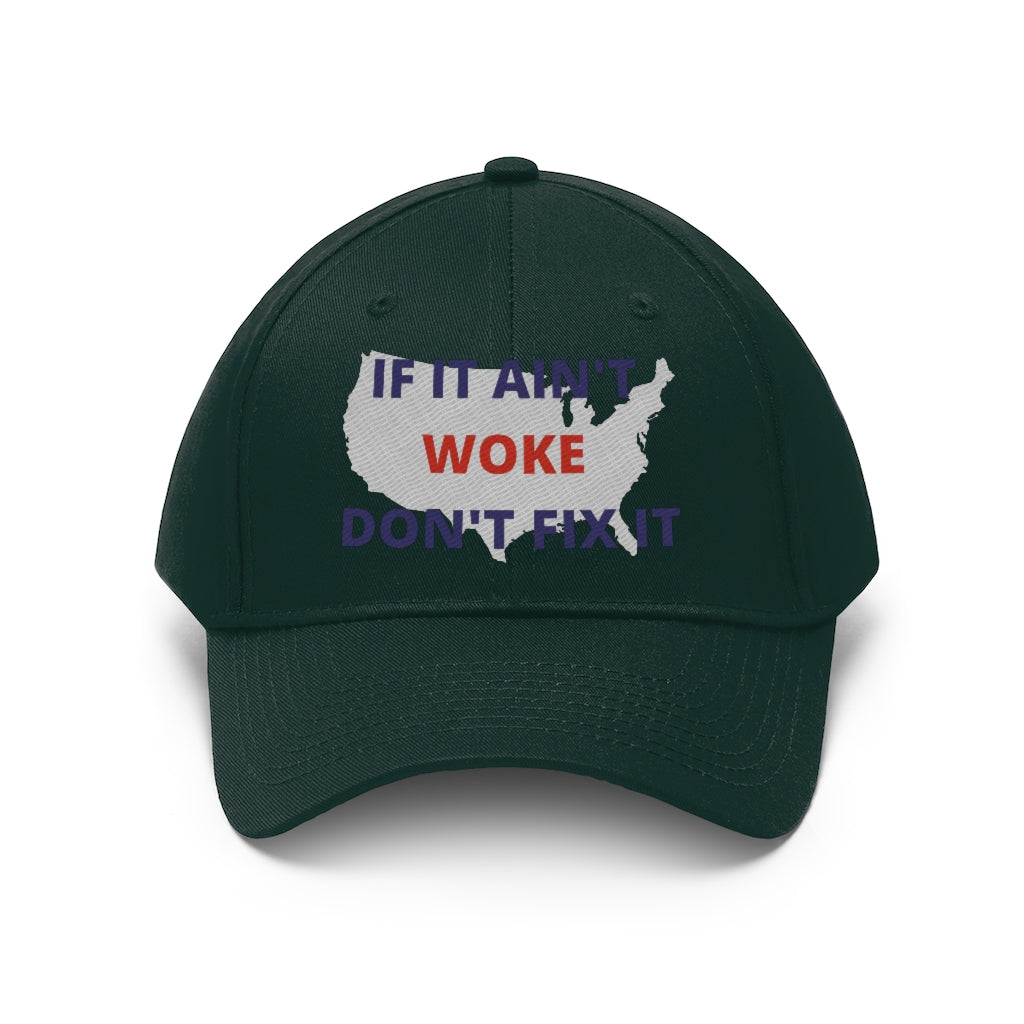 IF IT AIN'T WOKE DON'T FIX IT Hat - Ball Cap (Blue/Red)
