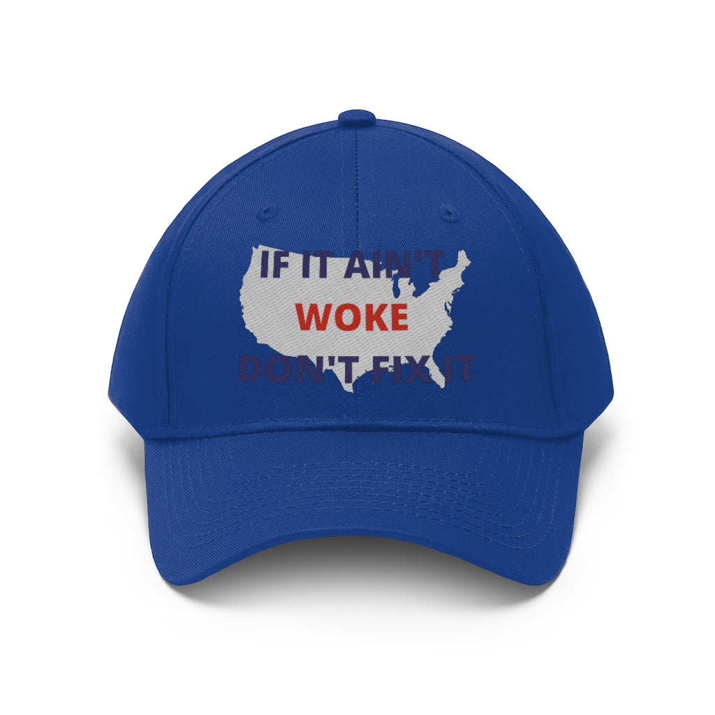 IF IT AIN'T WOKE DON'T FIX IT Hat - Ball Cap (Blue/Red)