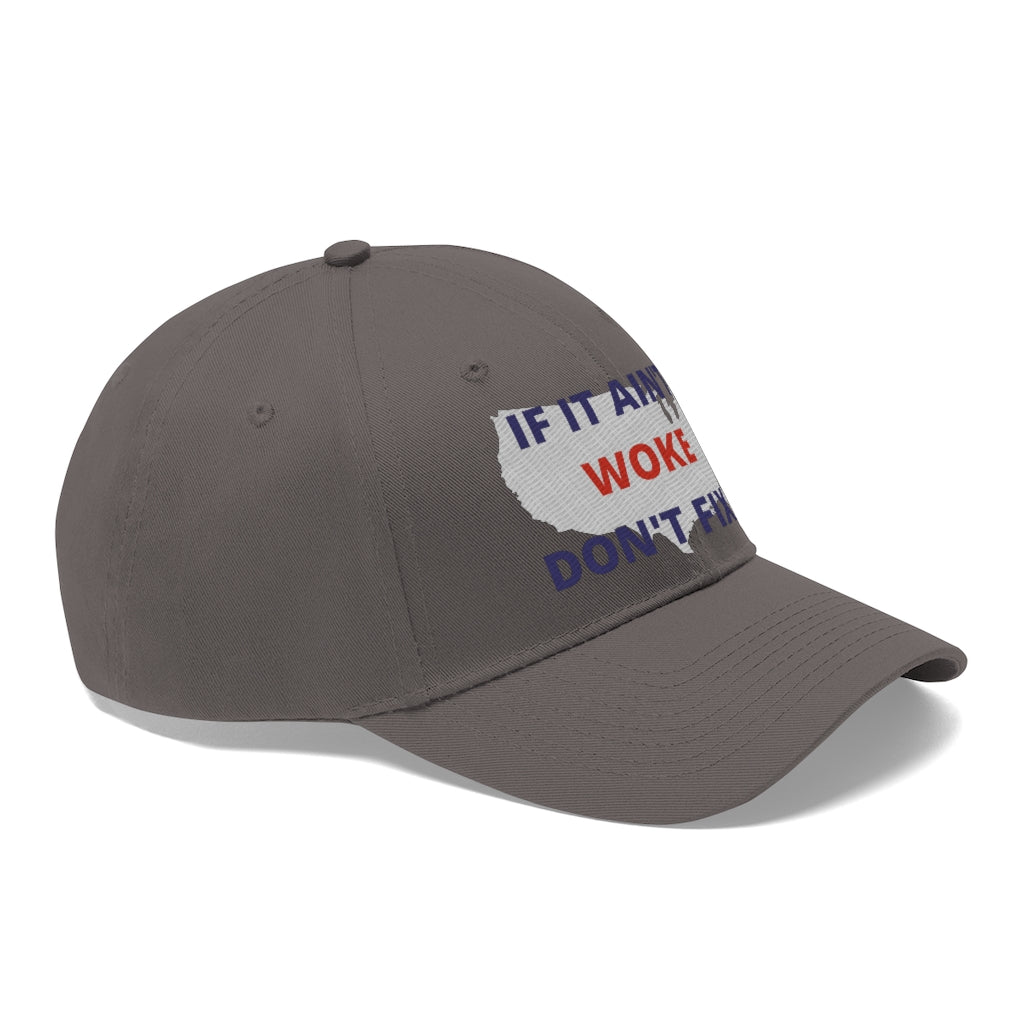IF IT AIN'T WOKE DON'T FIX IT Hat - Ball Cap (Blue/Red)