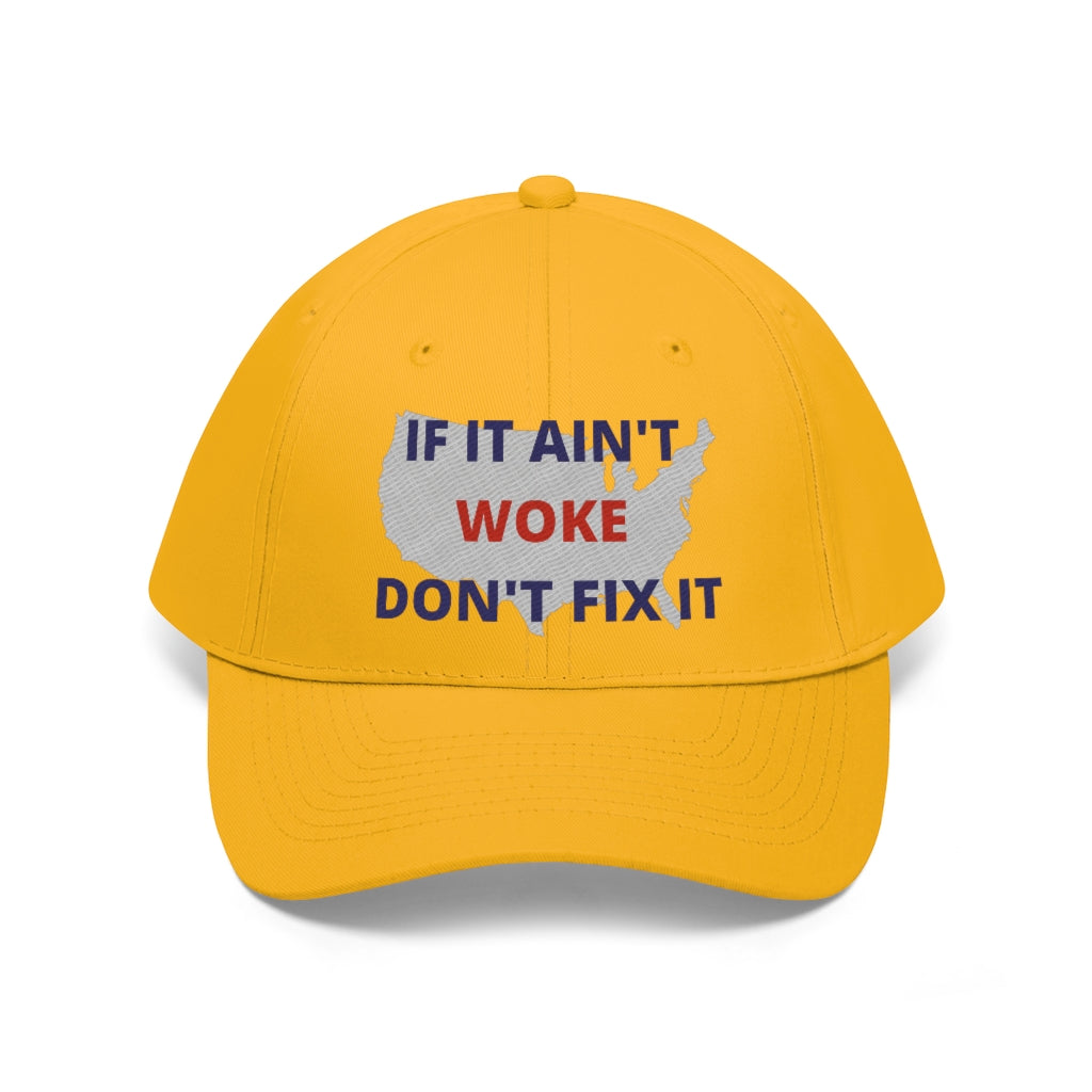 IF IT AIN'T WOKE DON'T FIX IT Hat - Ball Cap (Blue/Red)