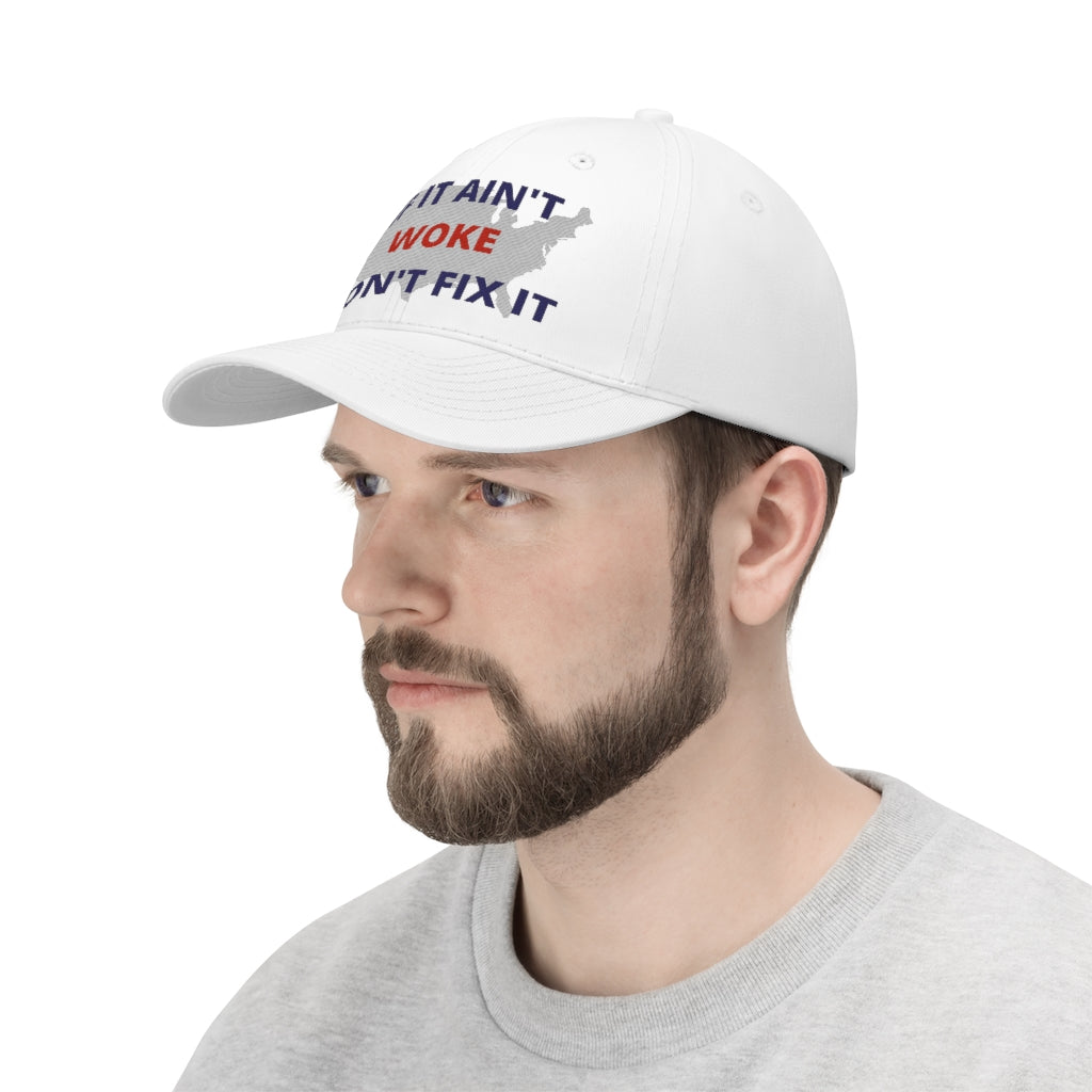 IF IT AIN'T WOKE DON'T FIX IT Hat - Ball Cap (Blue/Red)