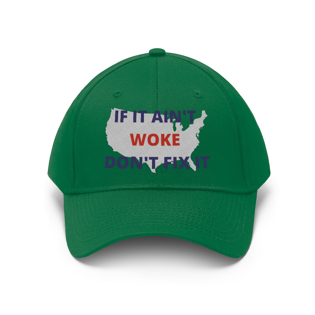 IF IT AIN'T WOKE DON'T FIX IT Hat - Ball Cap (Blue/Red)