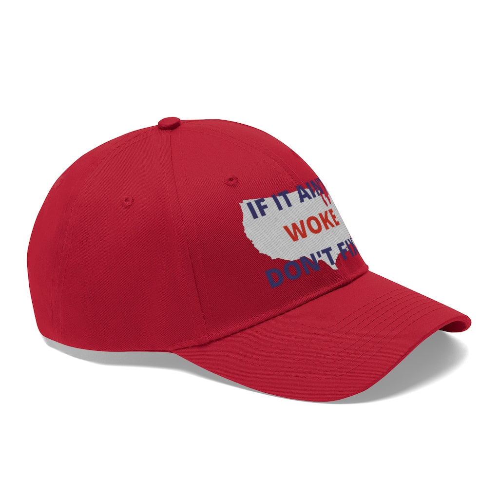 IF IT AIN'T WOKE DON'T FIX IT Hat - Ball Cap (Blue/Red)