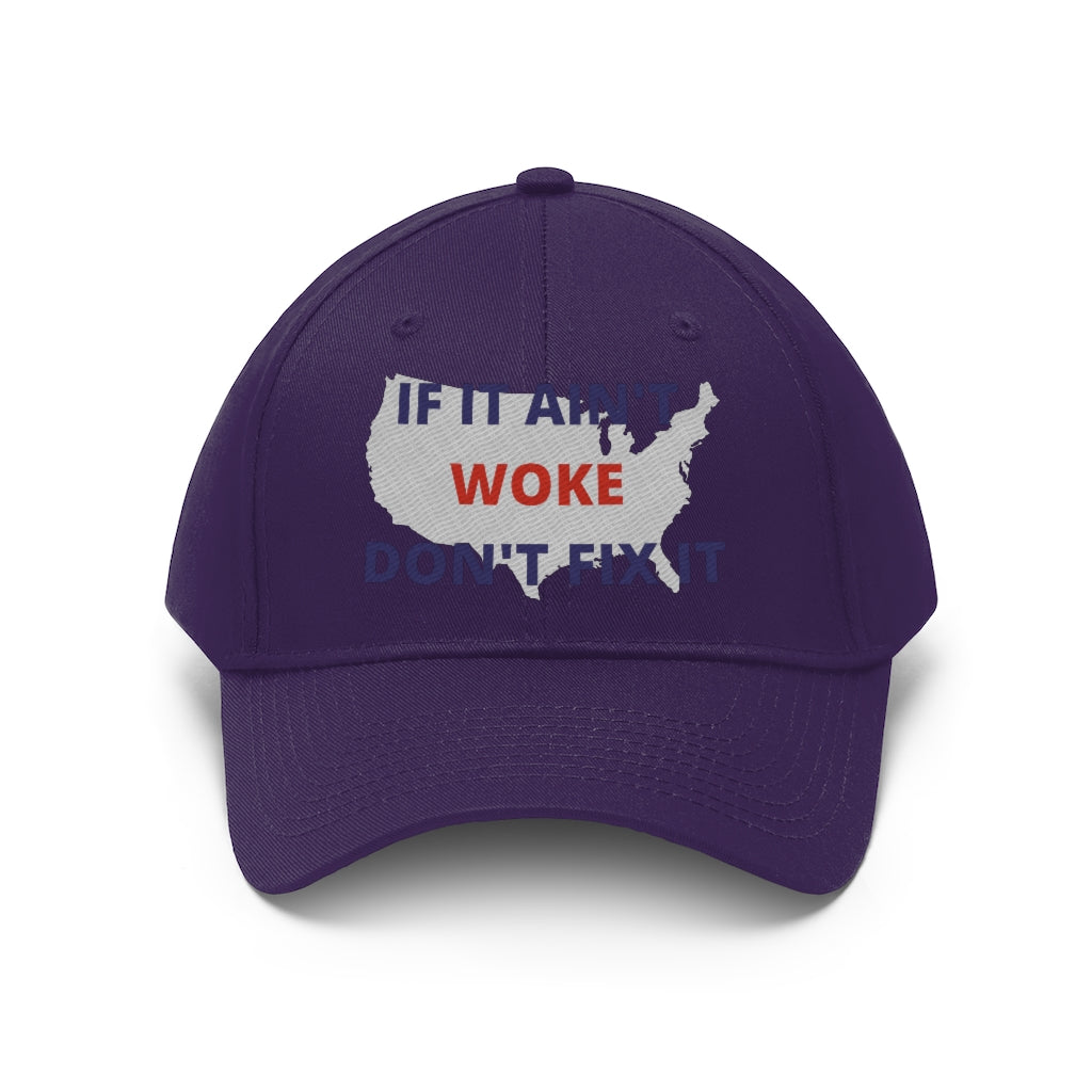 IF IT AIN'T WOKE DON'T FIX IT Hat - Ball Cap (Blue/Red)