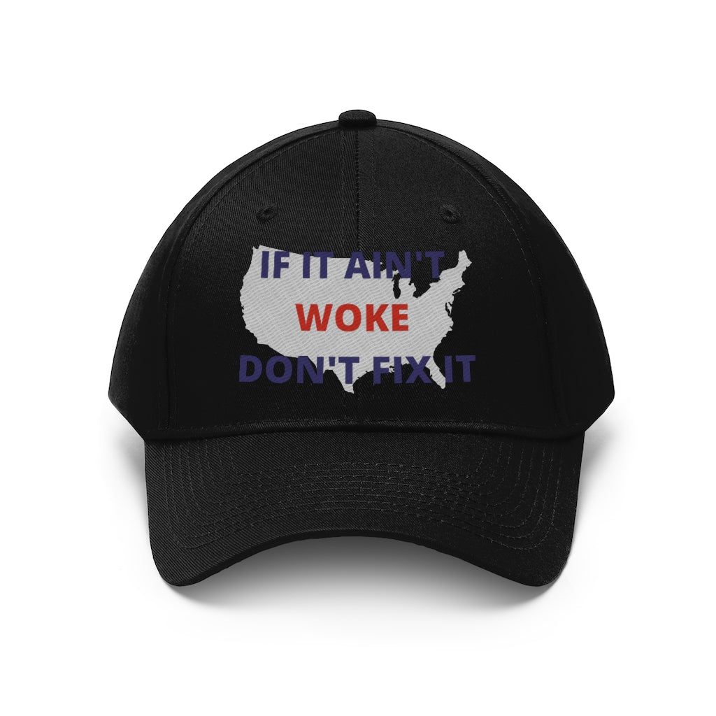 IF IT AIN'T WOKE DON'T FIX IT Hat - Ball Cap (Blue/Red)