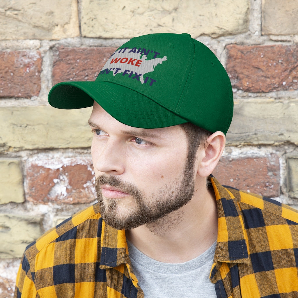 IF IT AIN'T WOKE DON'T FIX IT Hat - Ball Cap (Blue/Red)