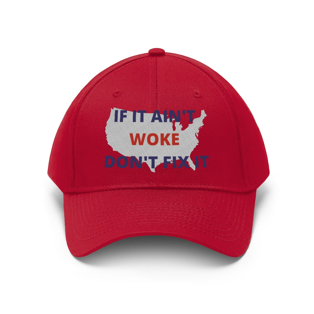 IF IT AIN'T WOKE DON'T FIX IT Hat - Ball Cap (Blue/Red)